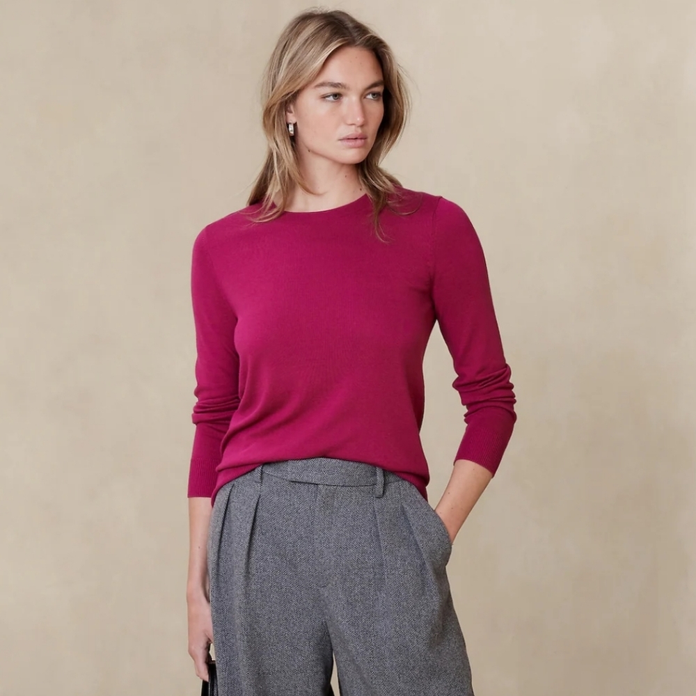 Banana Republic Forever Sweater in Camu Berry- New With Tags